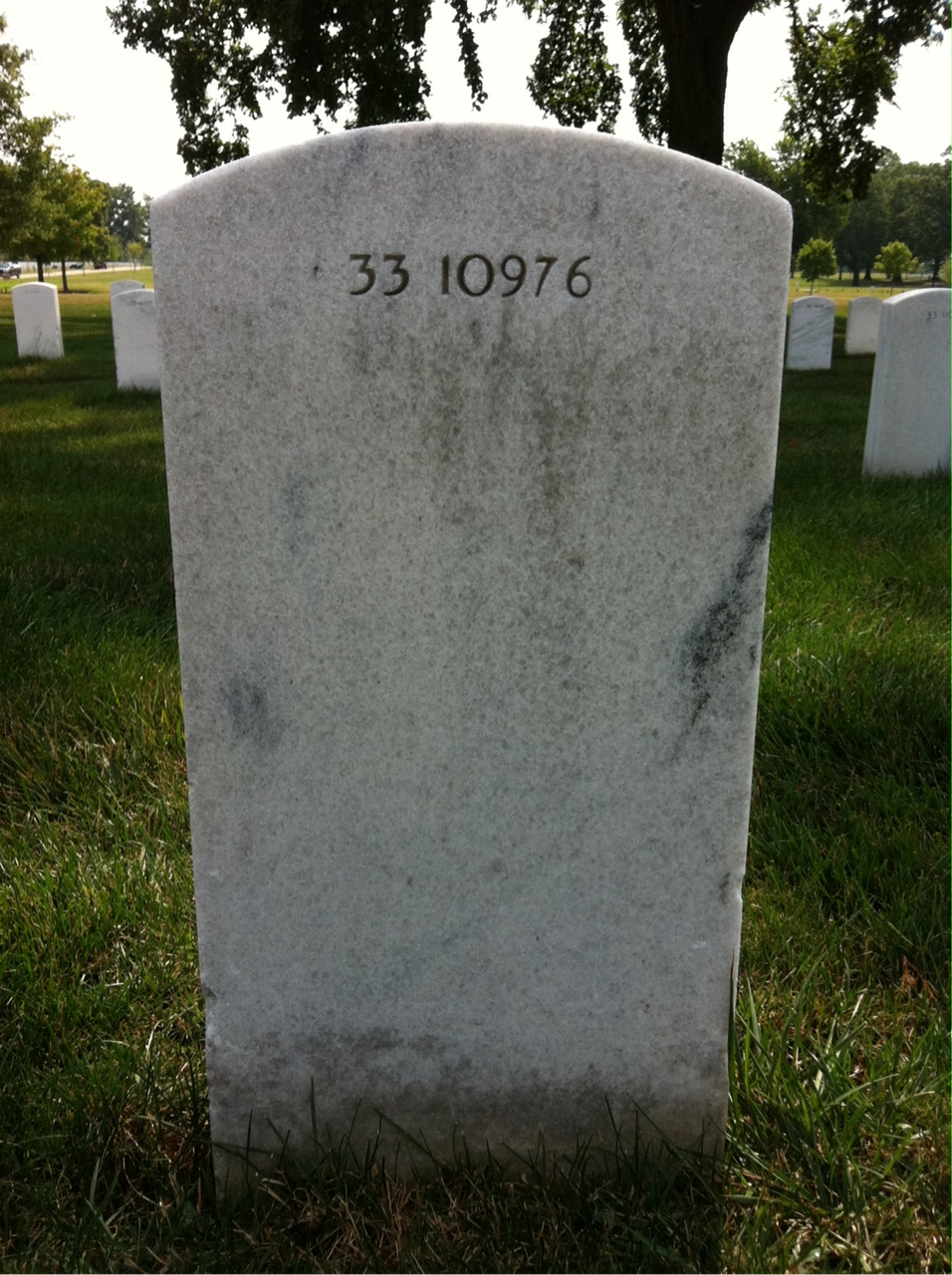Back of headstone — Anna Anderson
