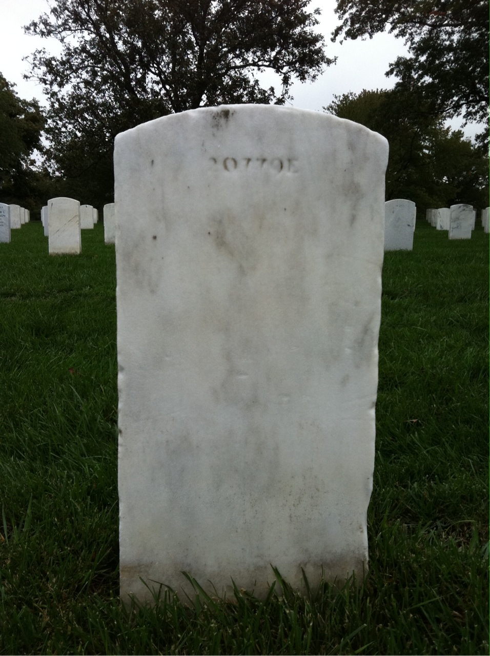 Back of headstone — Harry Cunningham