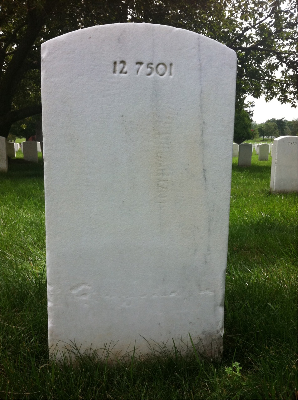 Back of headstone — Thomas Moore
