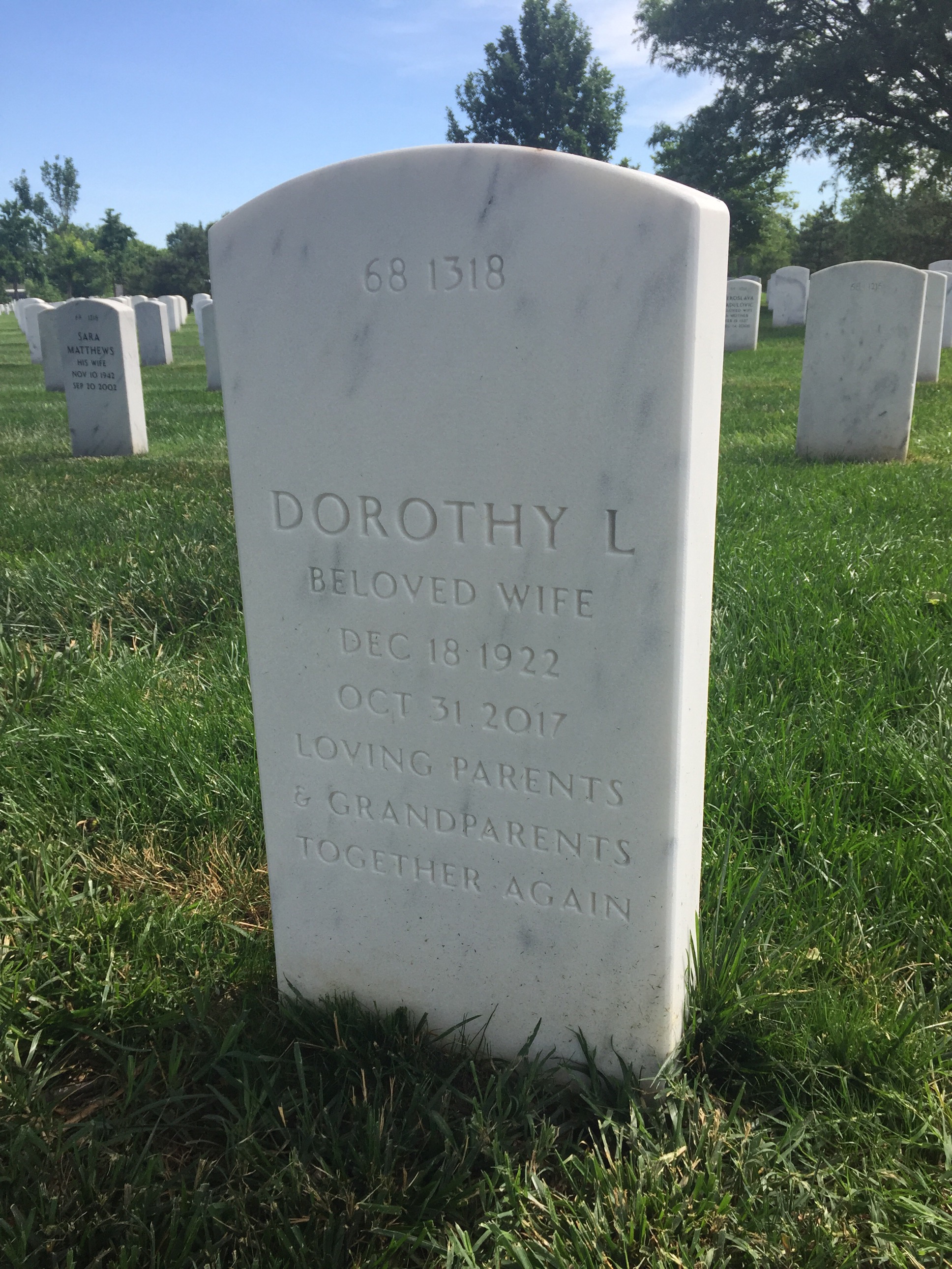 Back of headstone — George Harbaugh