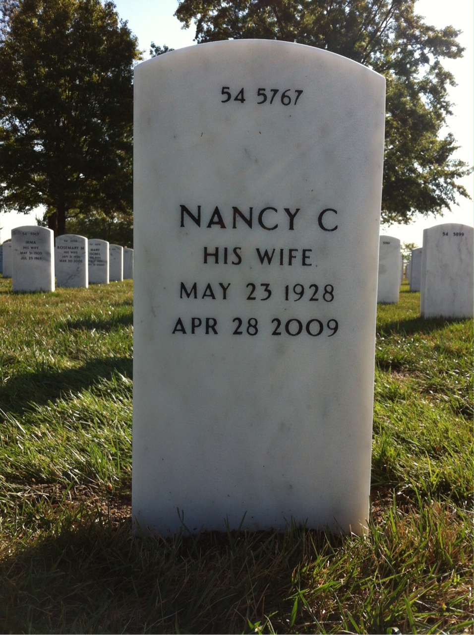 Back of headstone — Daniel Browning