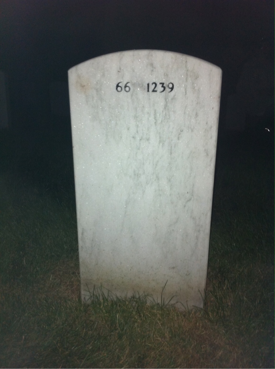 Back of headstone — Sidney Mcallister