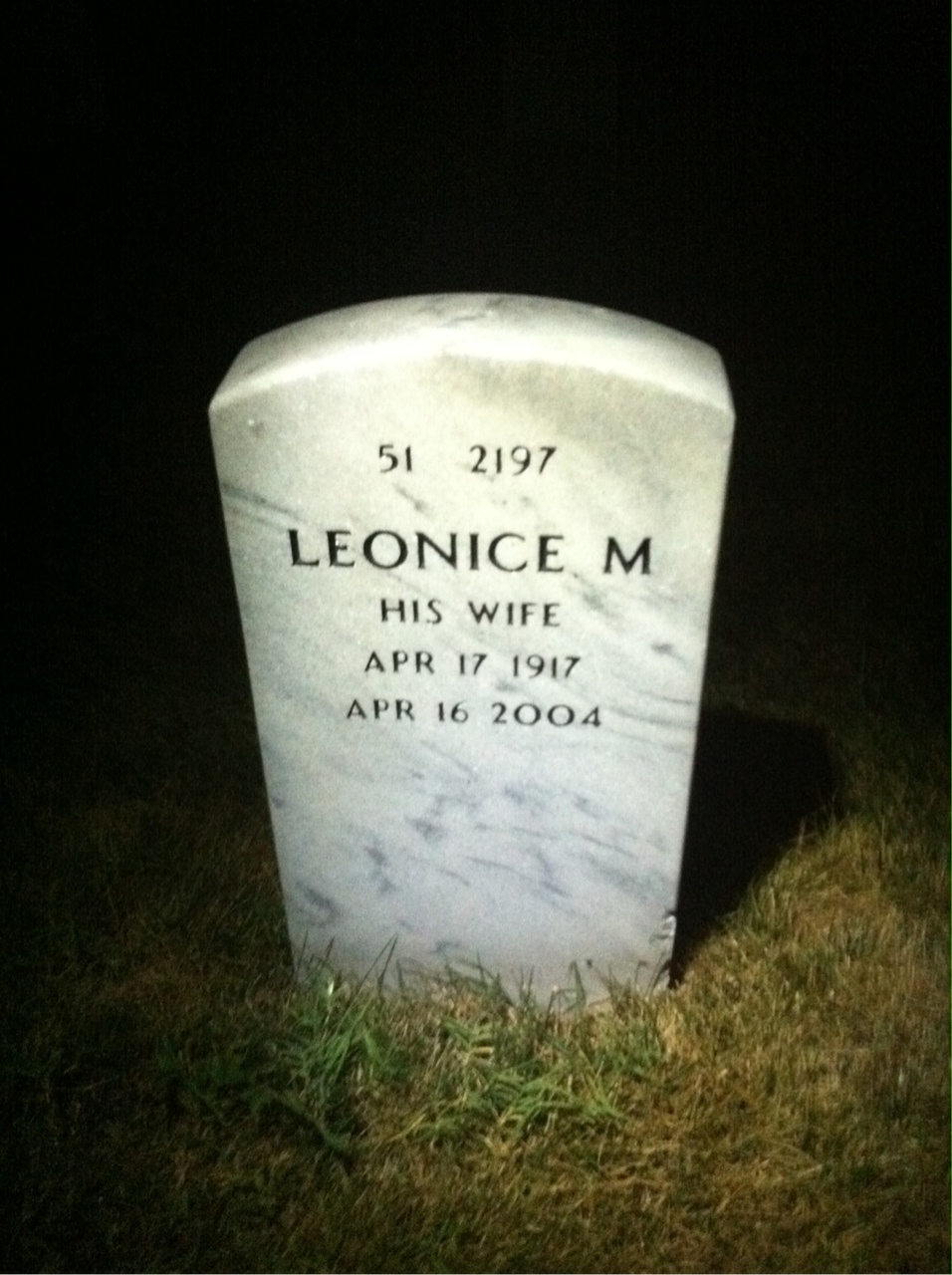 Back of headstone — Manly Cummings
