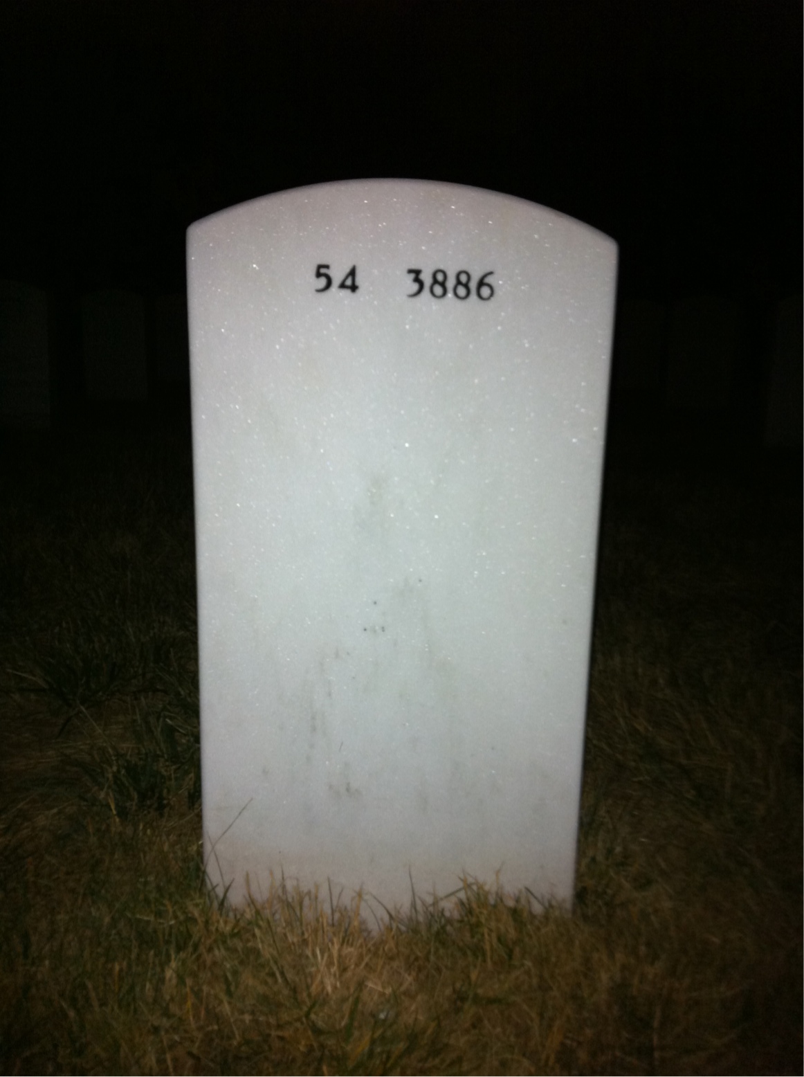 Back of headstone — John Kinosh
