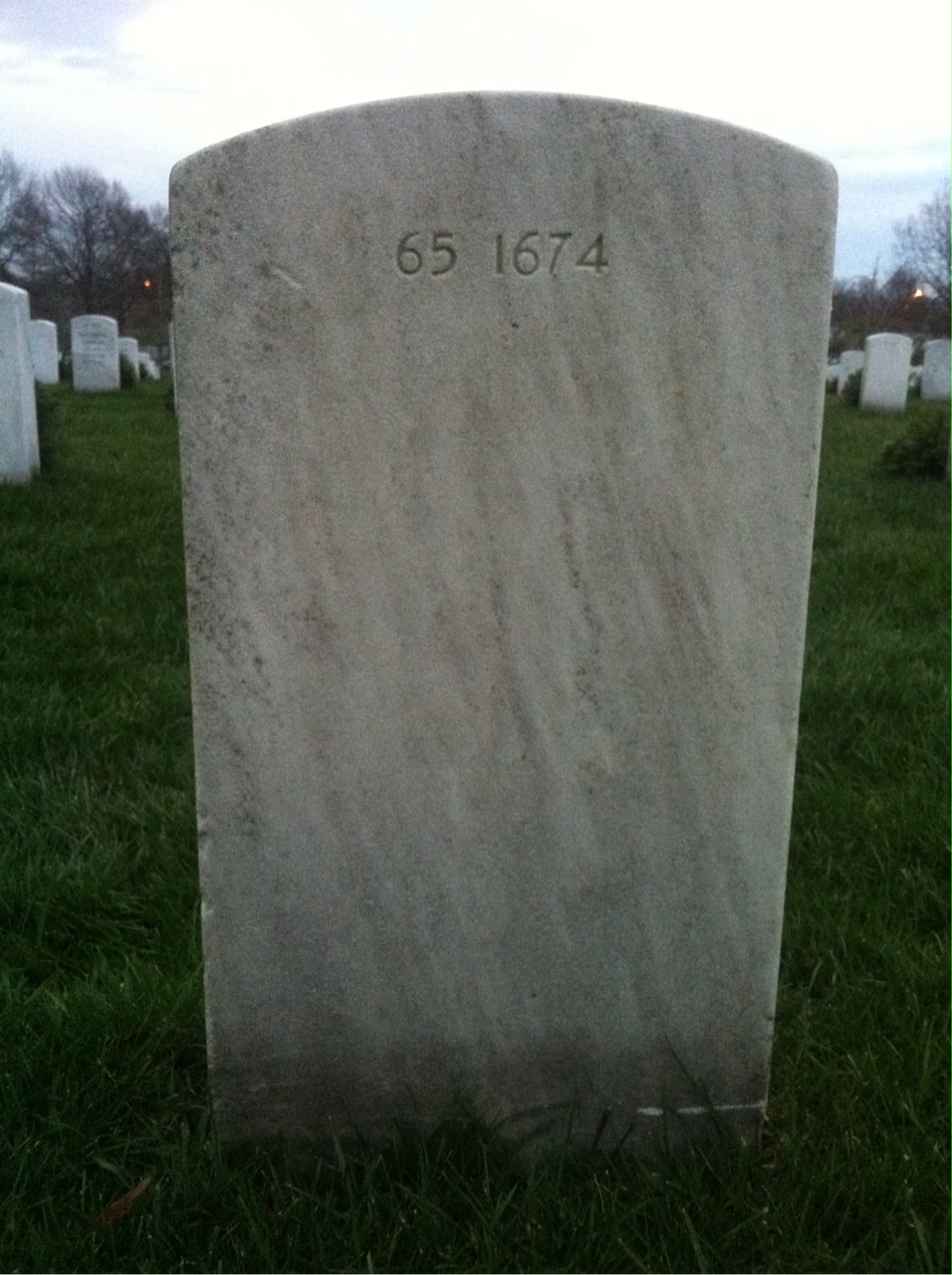 Back of headstone — Donald Moore