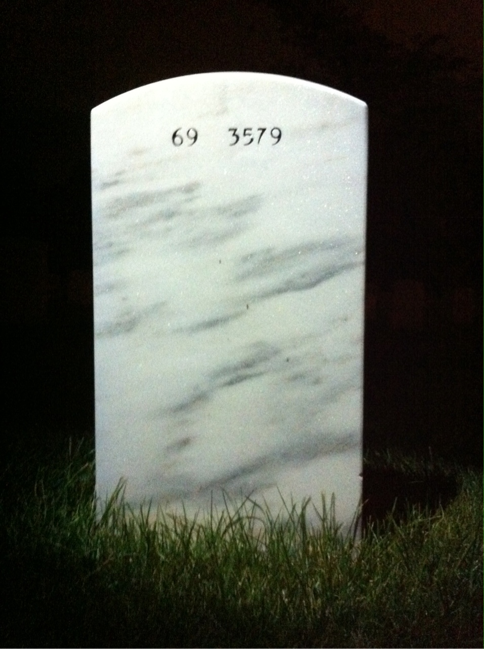 Back of headstone — Michael Hazard