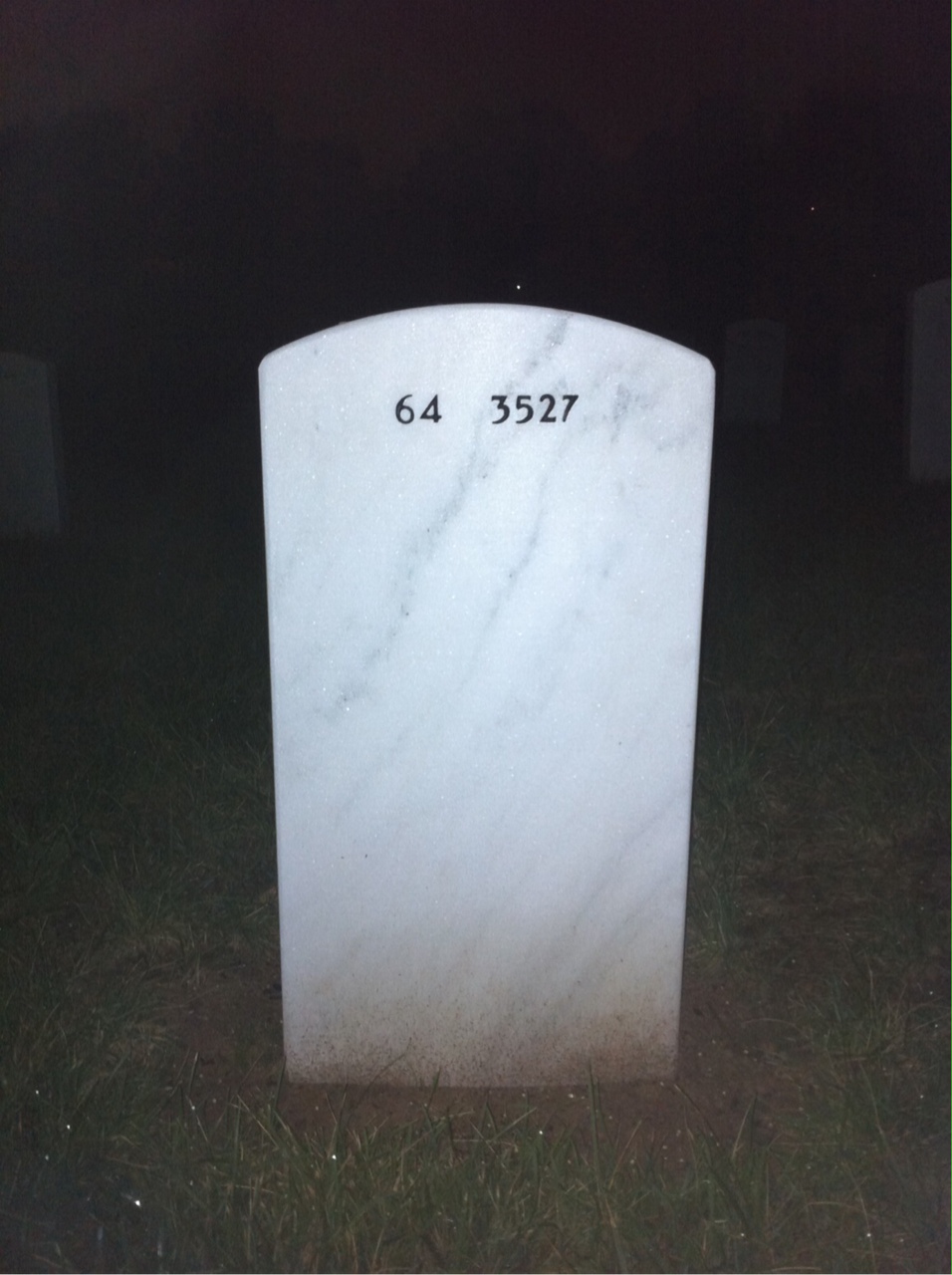 Back of headstone — Allen Jackson Newcomb