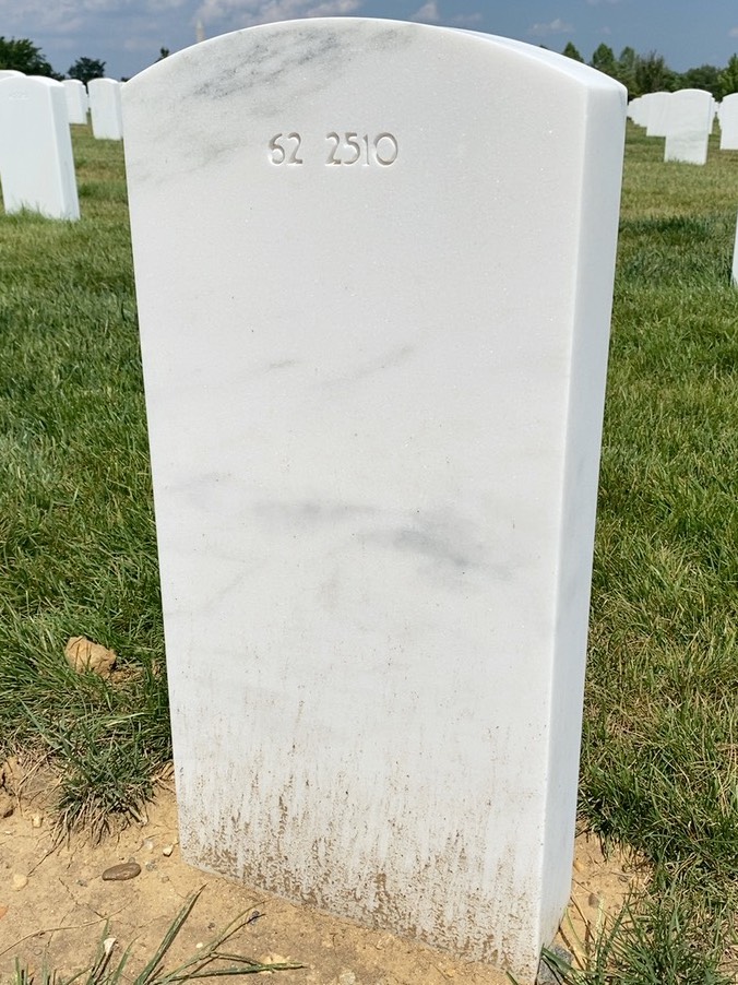 Back of headstone — Richard Austin
