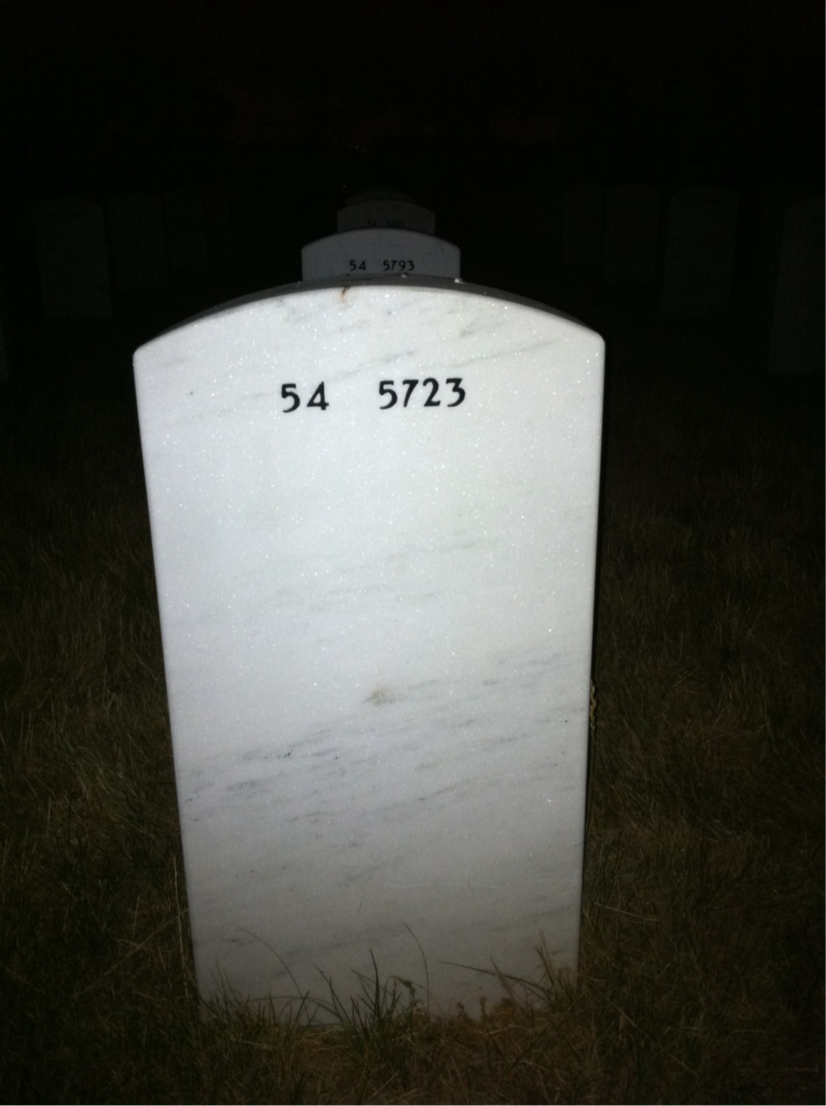 Back of headstone — Fred Butler