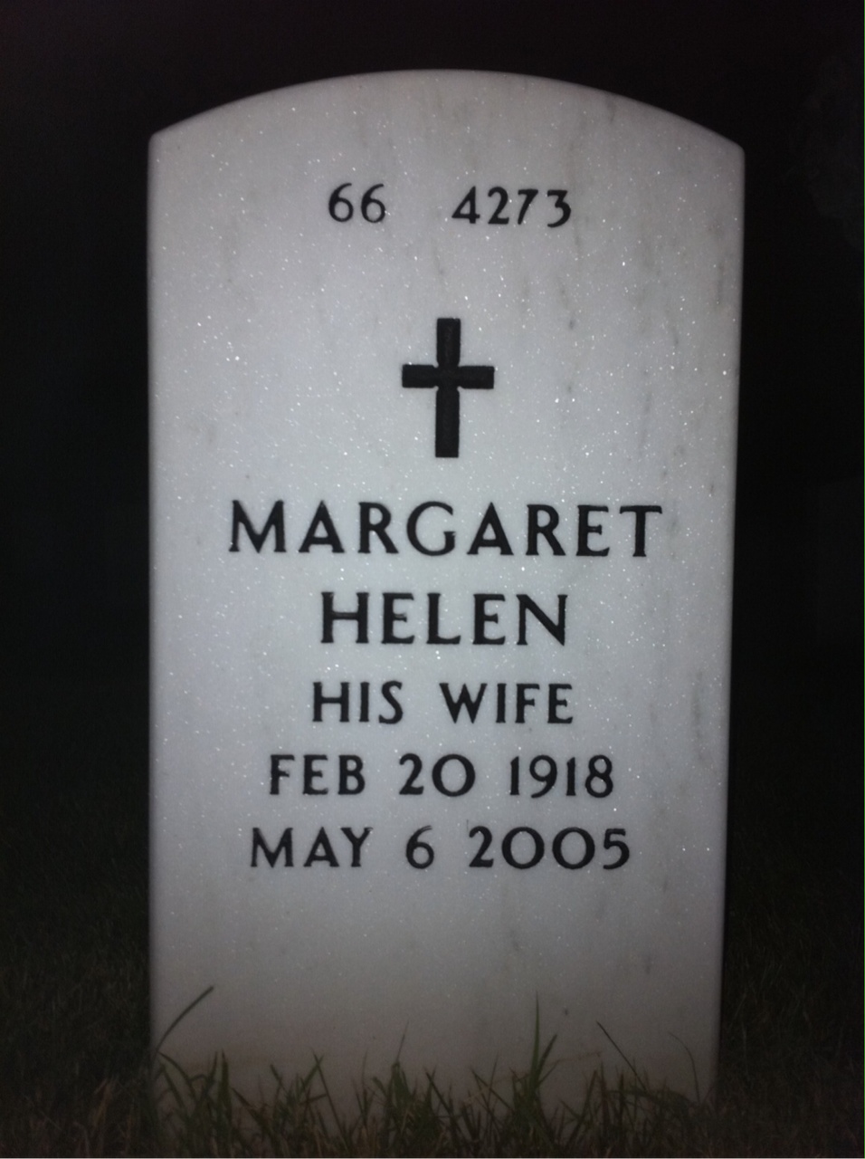 Back of headstone — Russell May