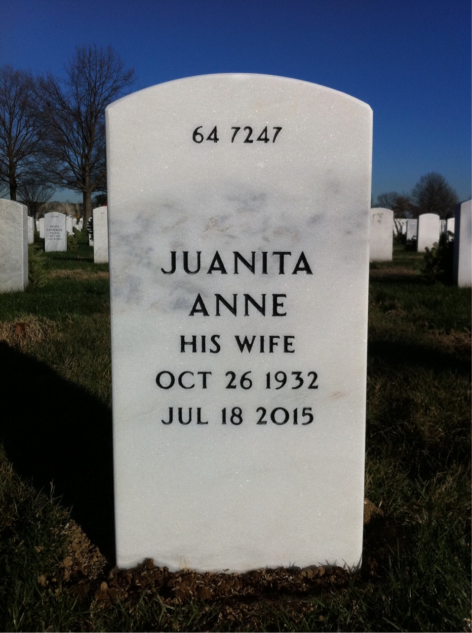 Back of headstone — Luis Dominguez