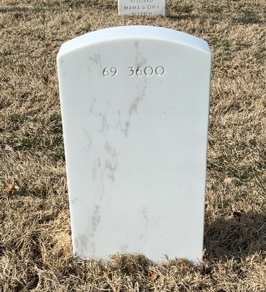 Back of headstone — Carl Kaplan