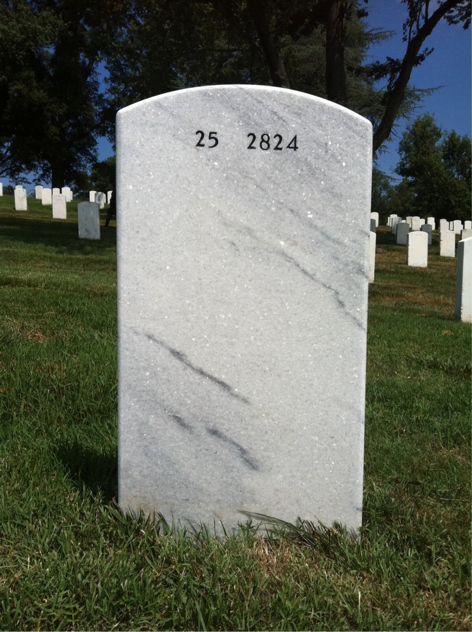 Back of headstone — Harold Lancaster