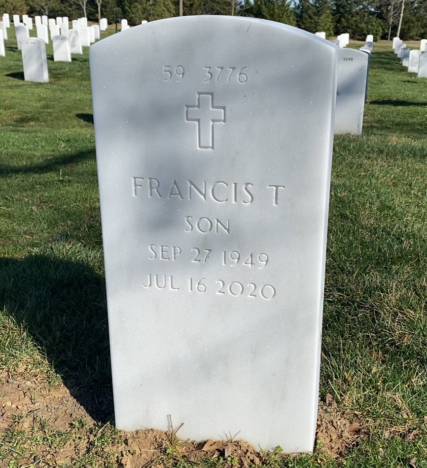 Back of headstone — Frank Donahoe
