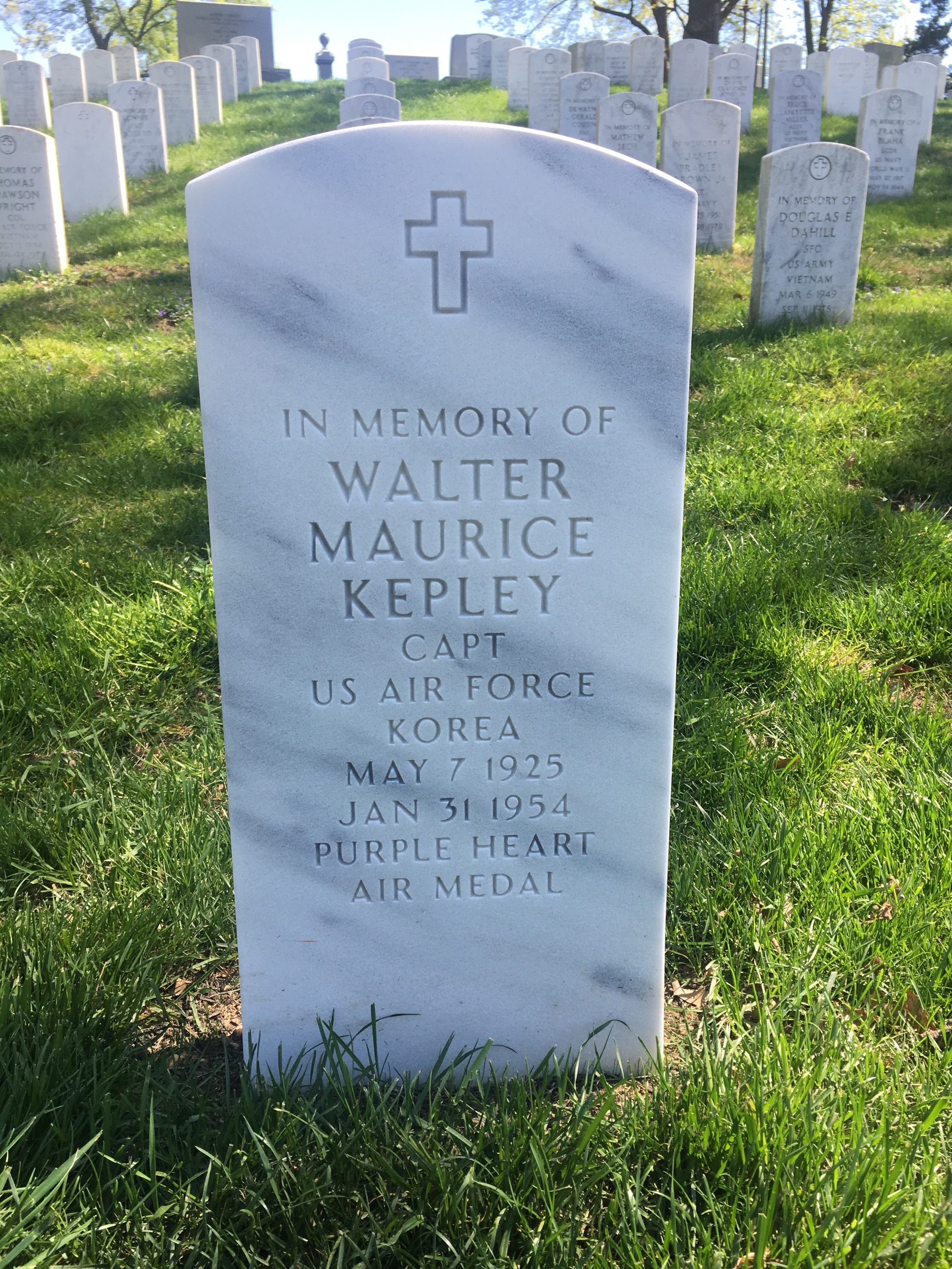 Headstone of Walter Maurice Kepley