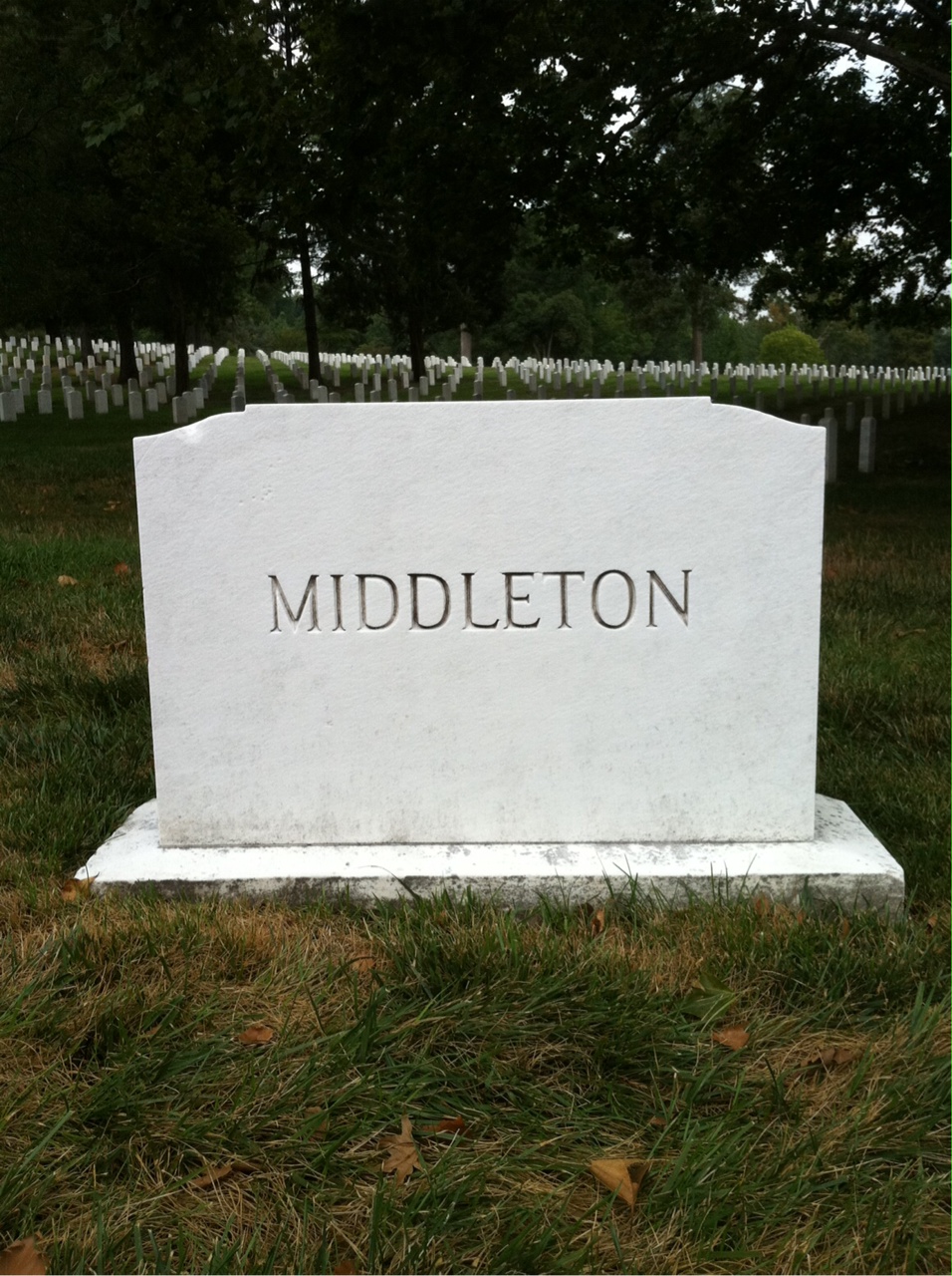 Back of headstone — Katherine Middleton