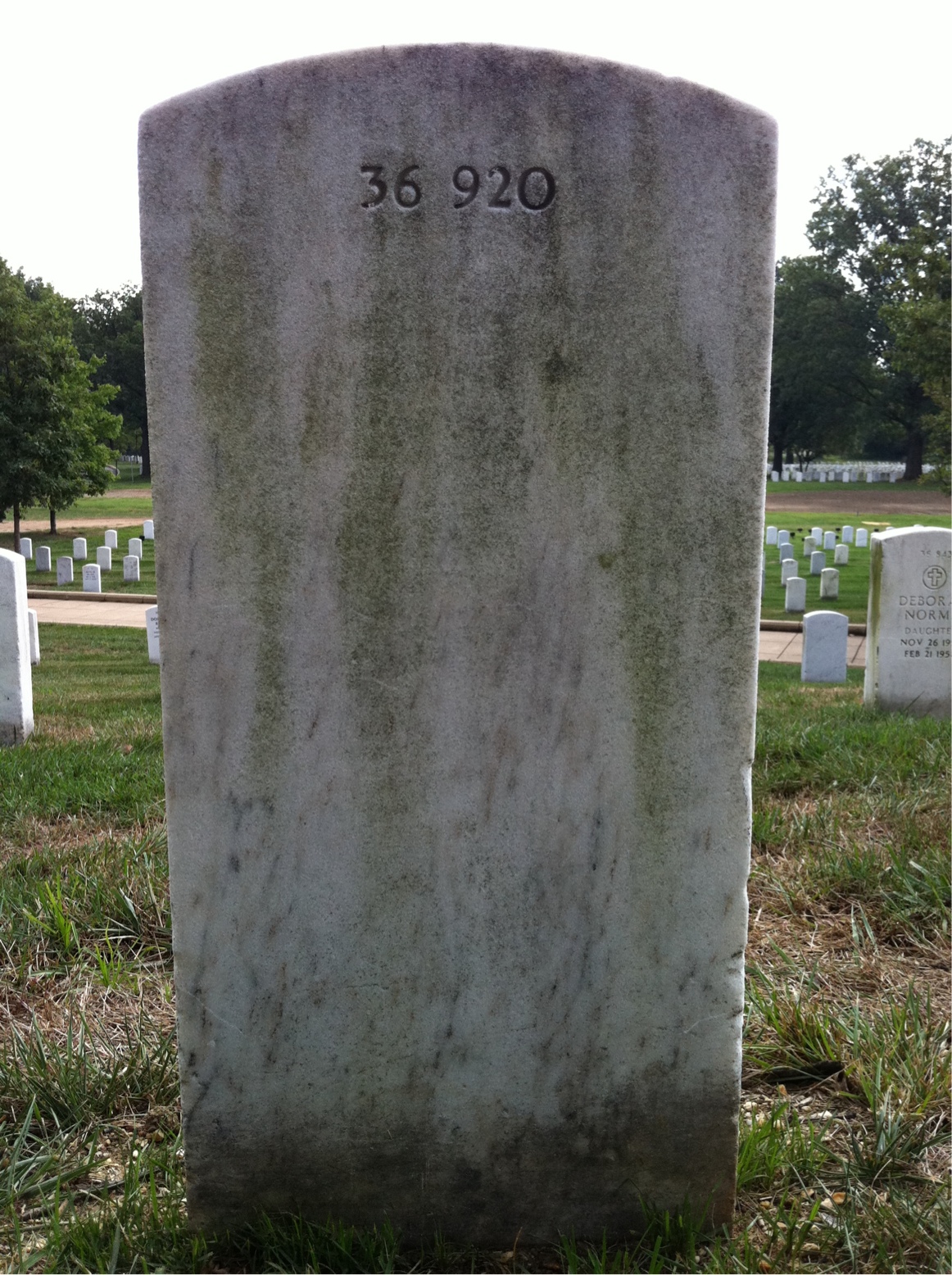 Back of headstone — Lillie Anderson