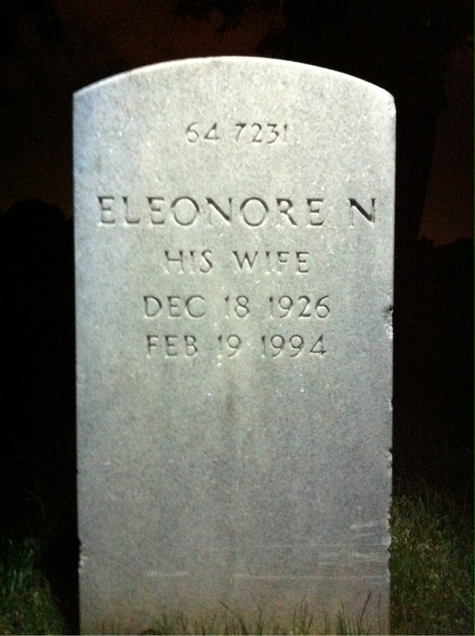 Back of headstone — Robert Moss