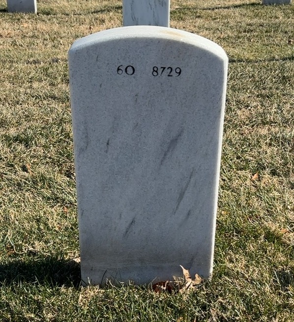 Back of headstone — David Sharrett