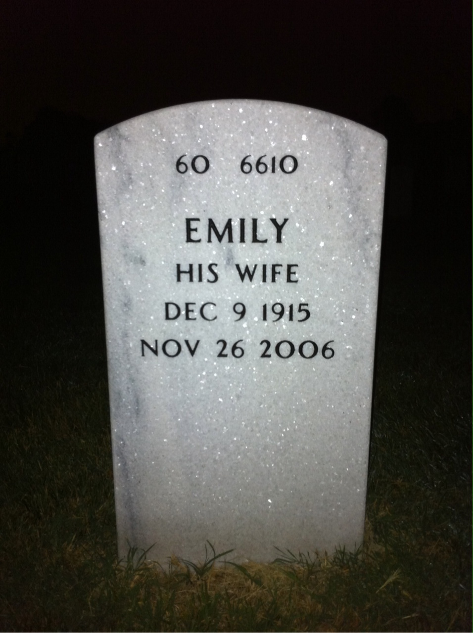 Back of headstone — Felix Fisher