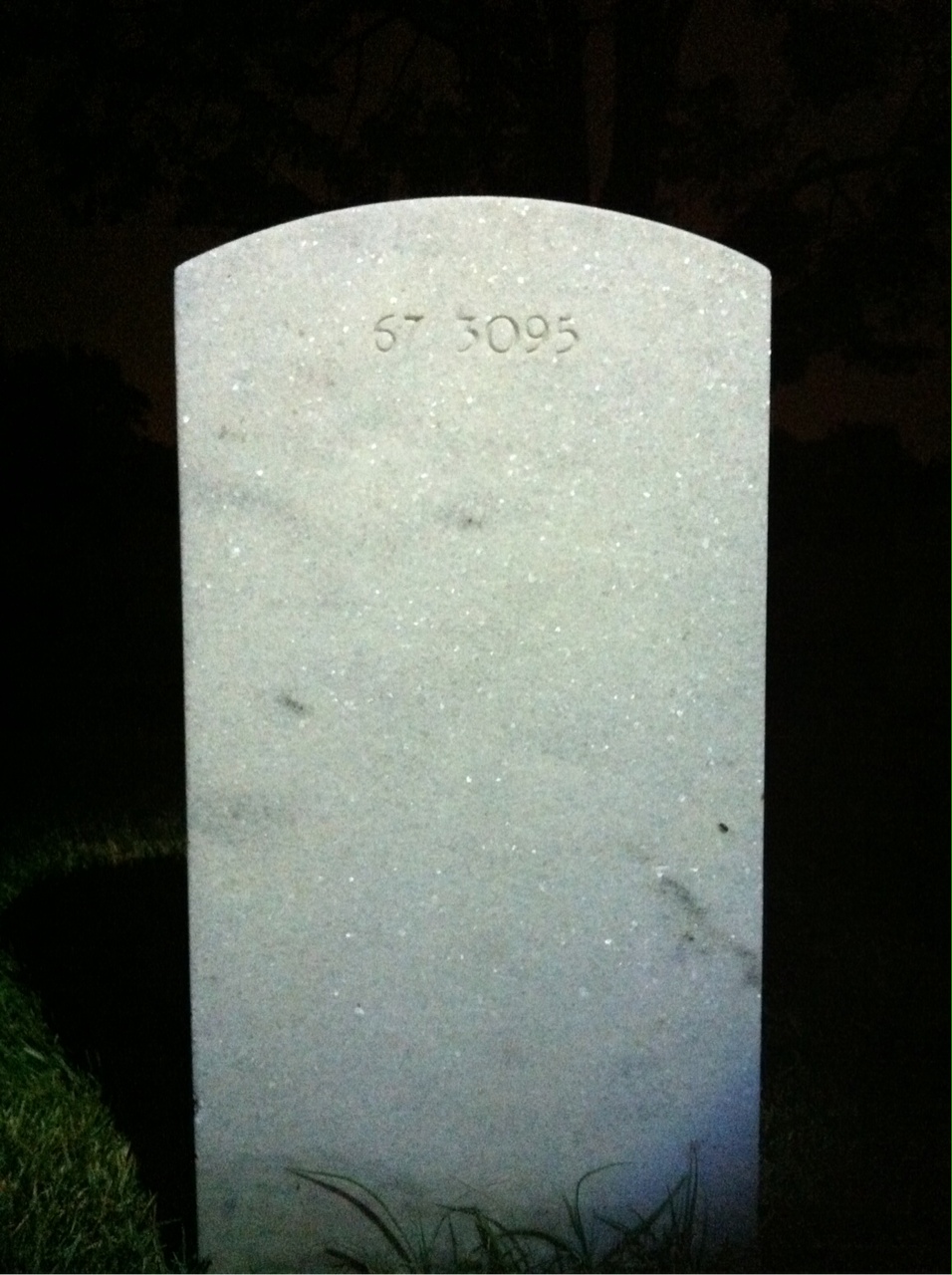 Back of headstone — Bertram Ottenberg