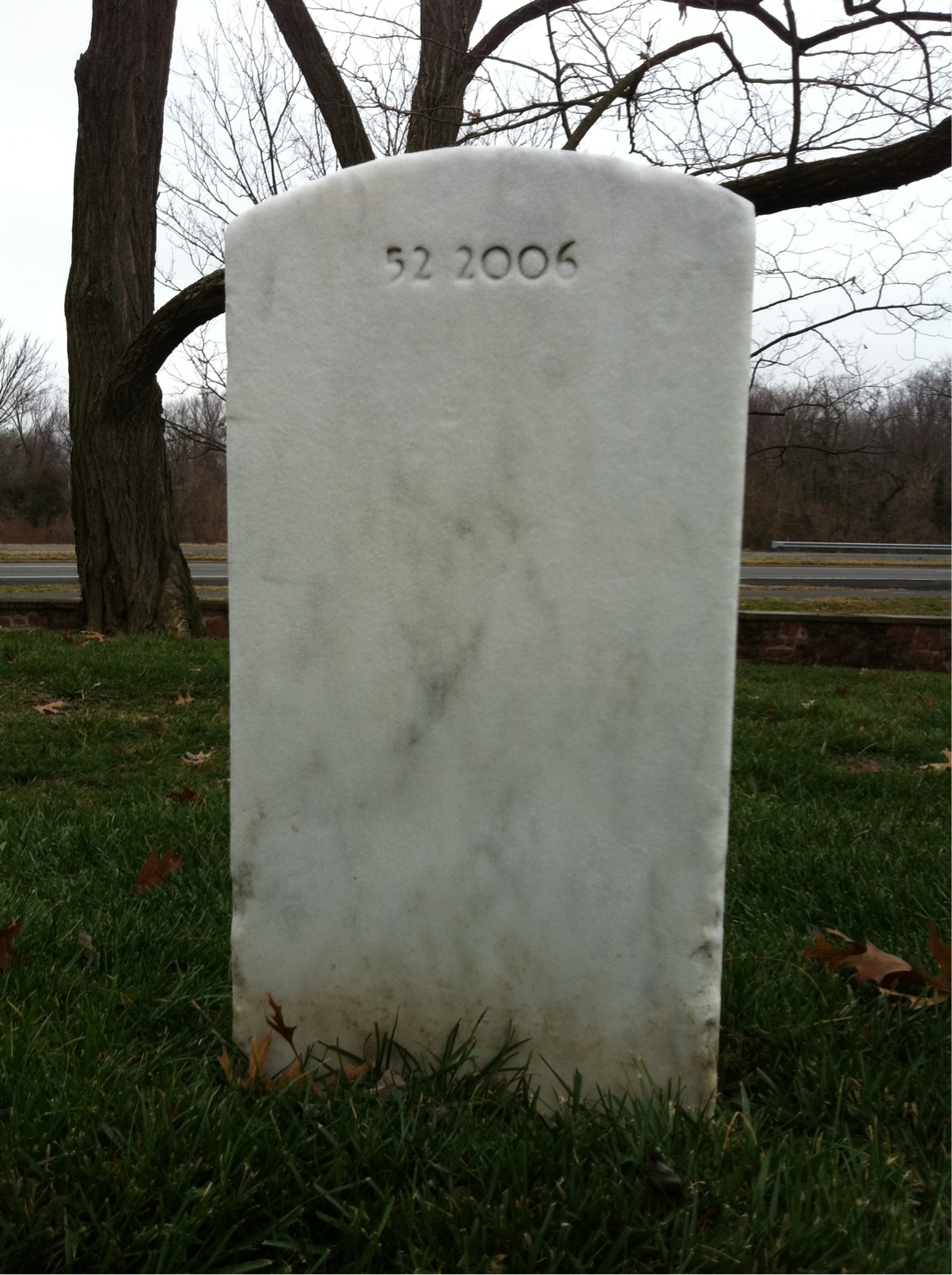 Back of headstone — Robert Bachus
