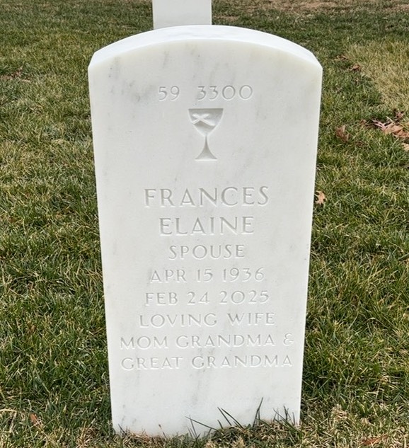 Back of headstone — Orville Litzsinger