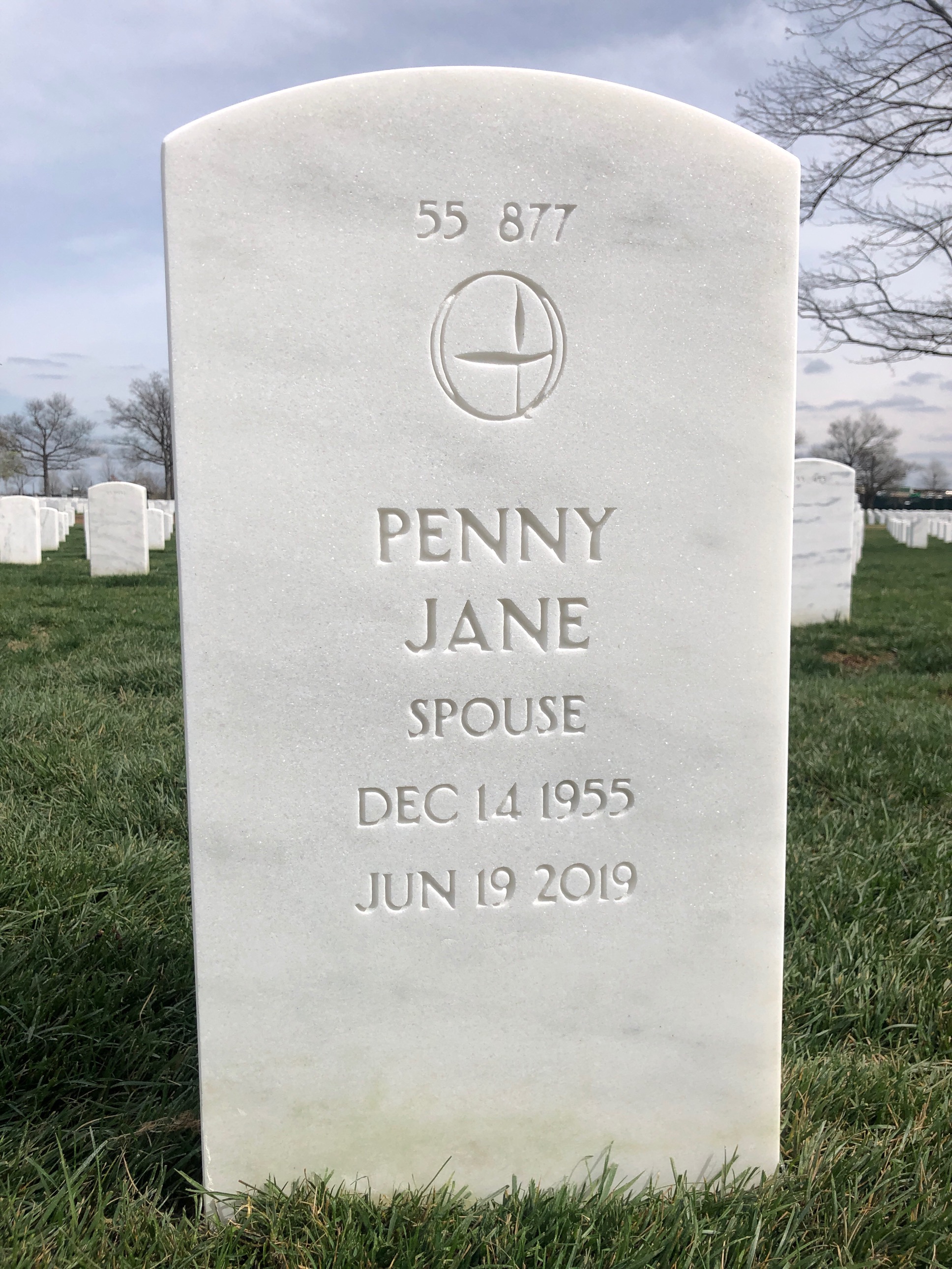 Back of headstone — Hoover J Hall