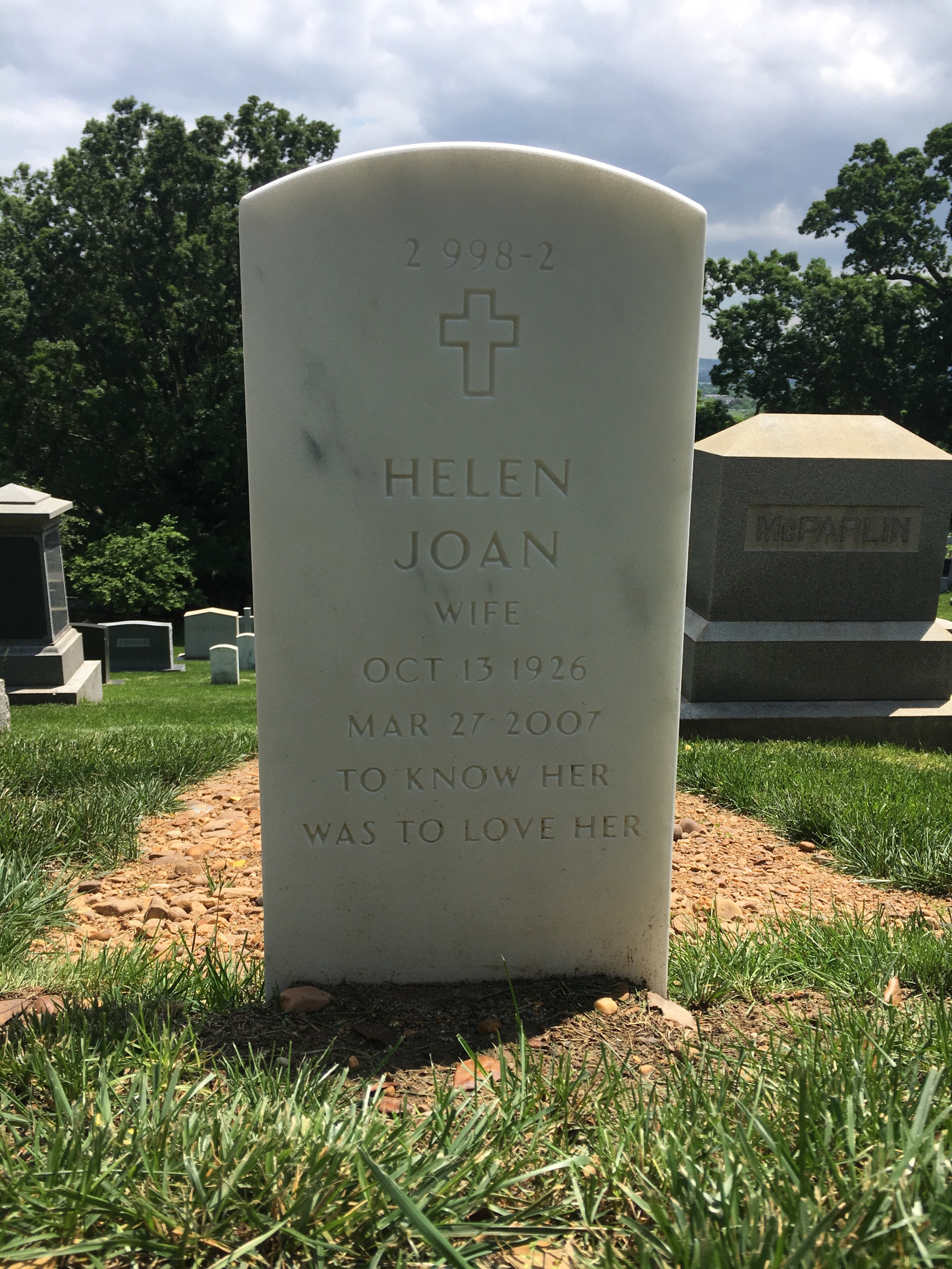Back of headstone — Robert Marsh