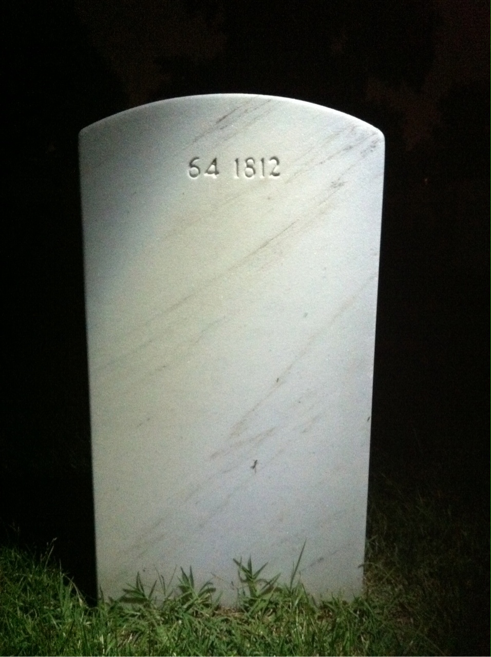 Back of headstone — Joe Mcneely