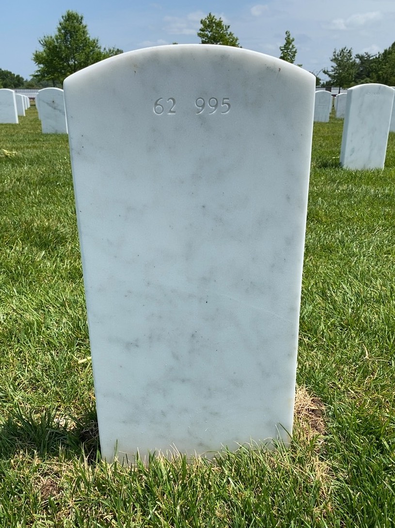 Back of headstone — William Henry Wade