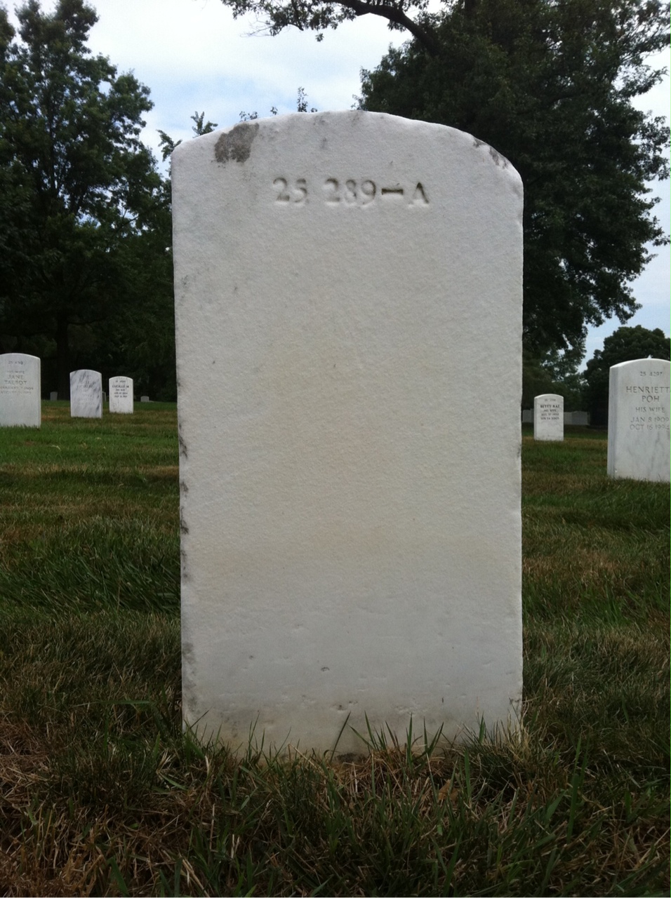 Back of headstone — Deloris Breland