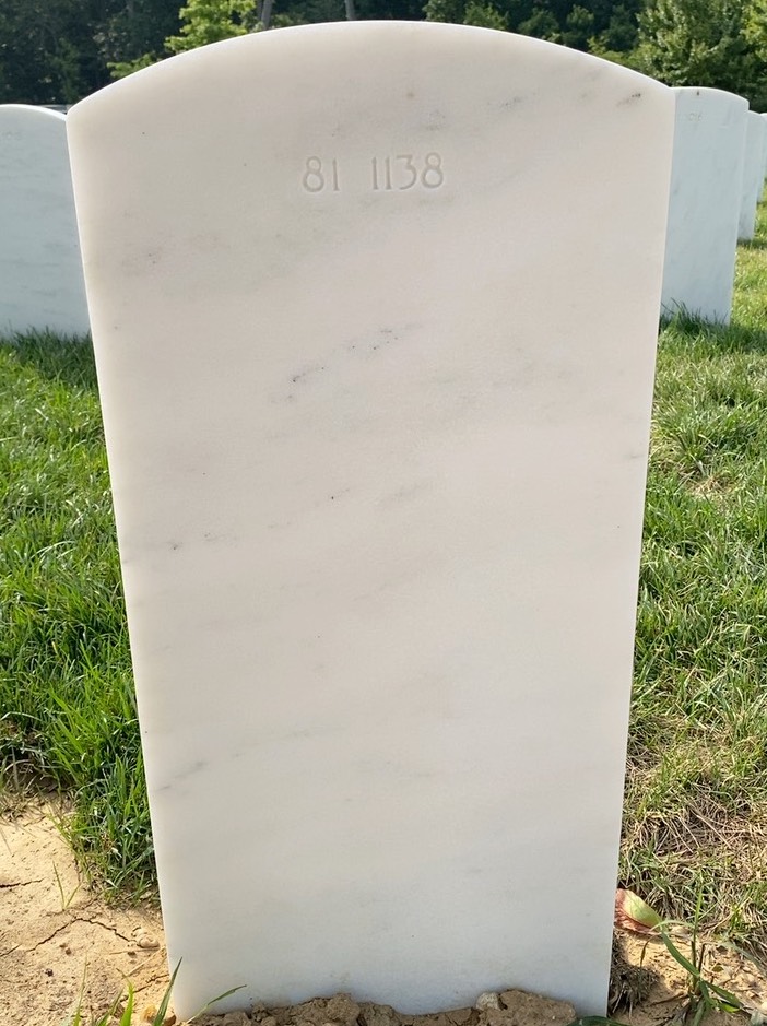 Back of headstone — Eldridge Allen