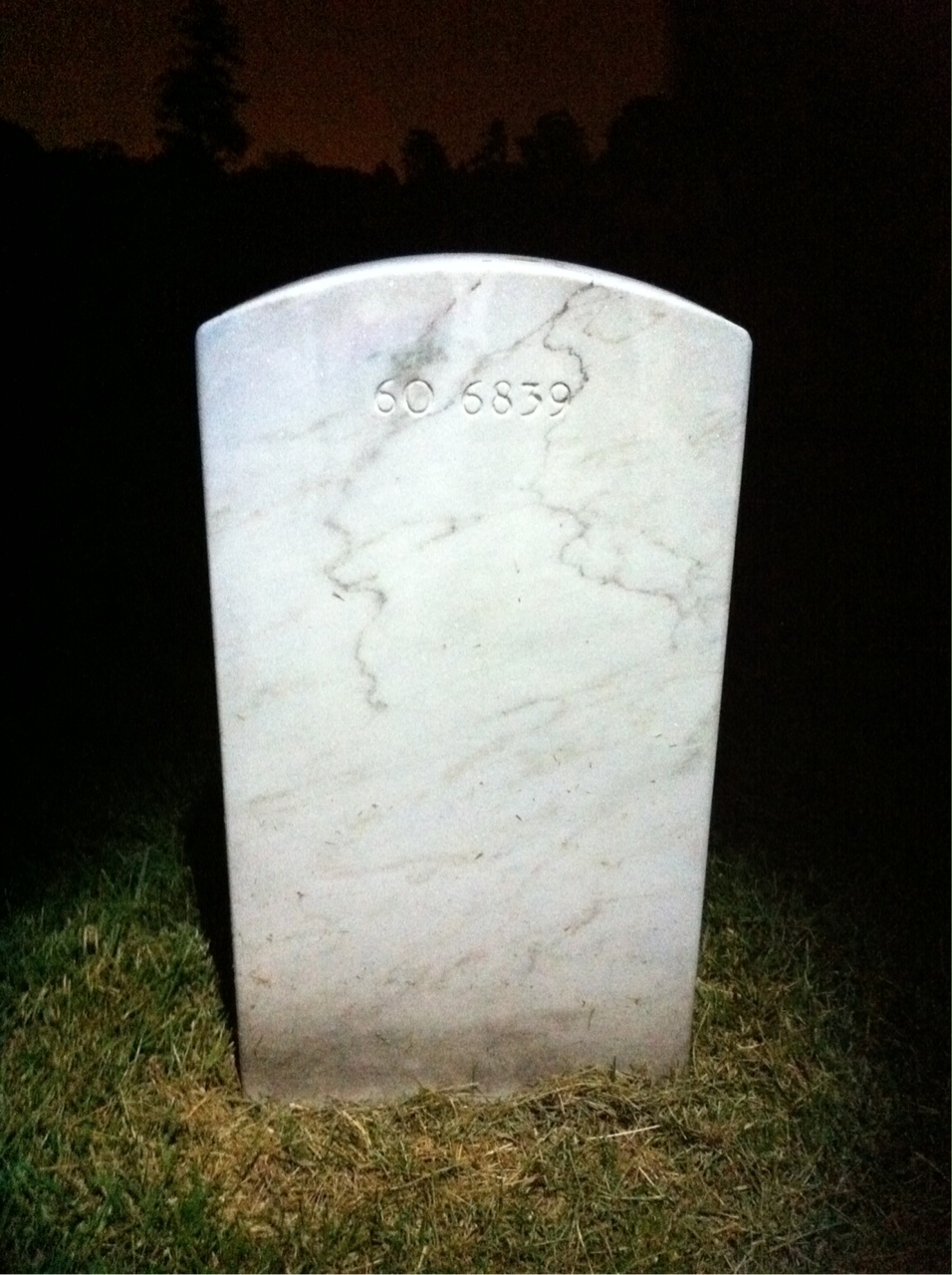 Back of headstone — Primitivo Meman