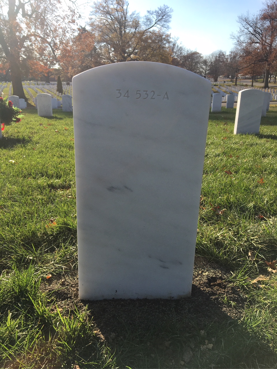 Back of headstone — Bobby Adkin