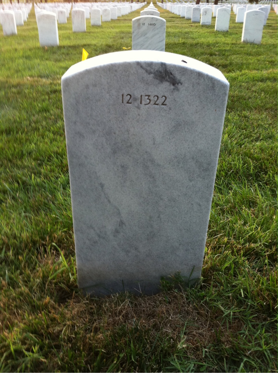 Back of headstone — Florence Alloway