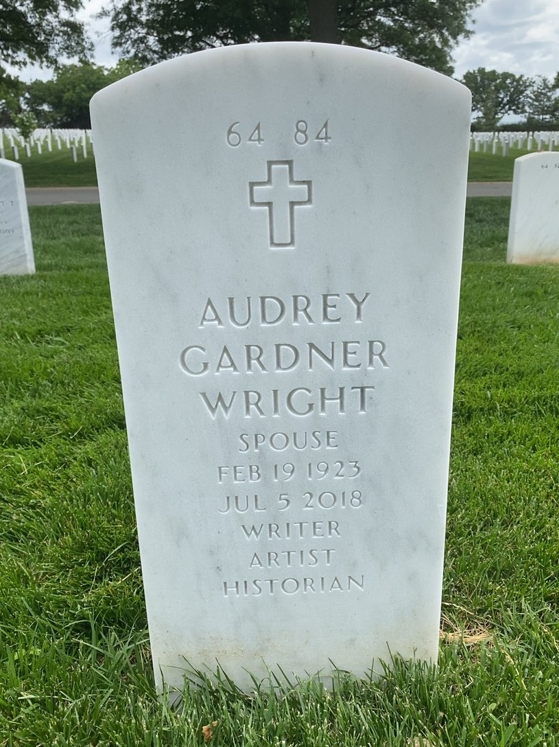 Back of headstone — Howard Wright