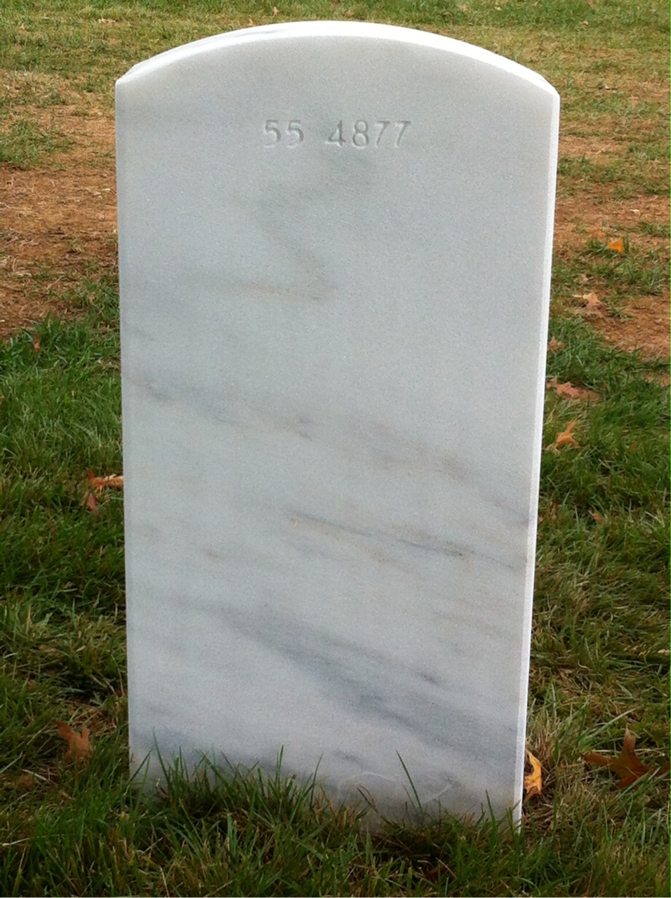 Back of headstone — Richard Russell Malcolm