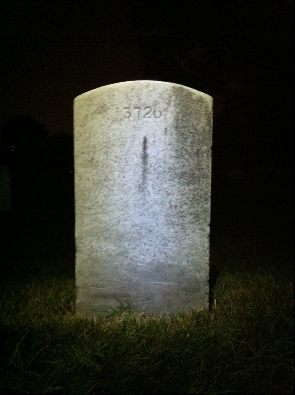 Back of headstone — Charles Baggus