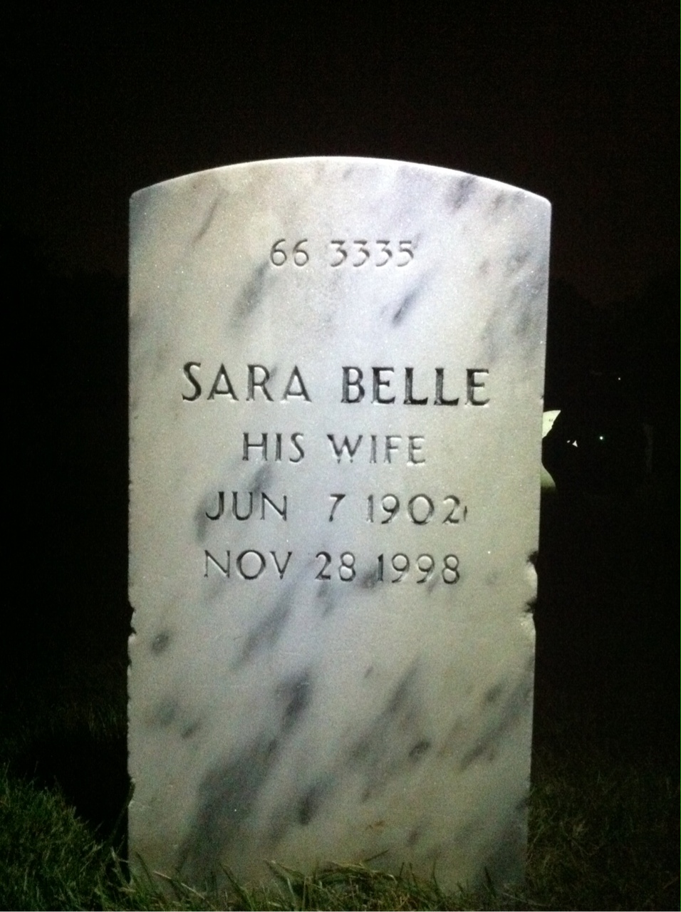 Back of headstone — Arthur Melvin Capper