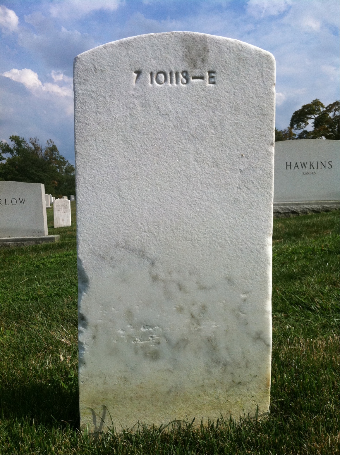 Back of headstone — Ella Morris