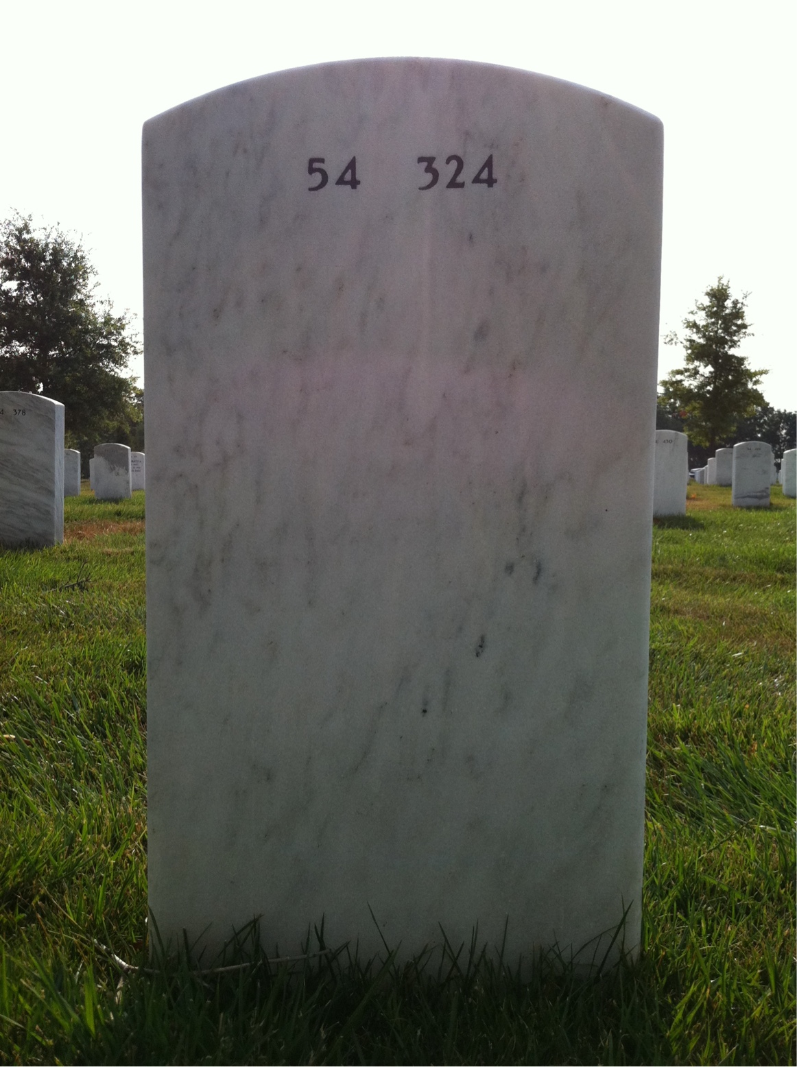 Back of headstone — Robert O'Brien