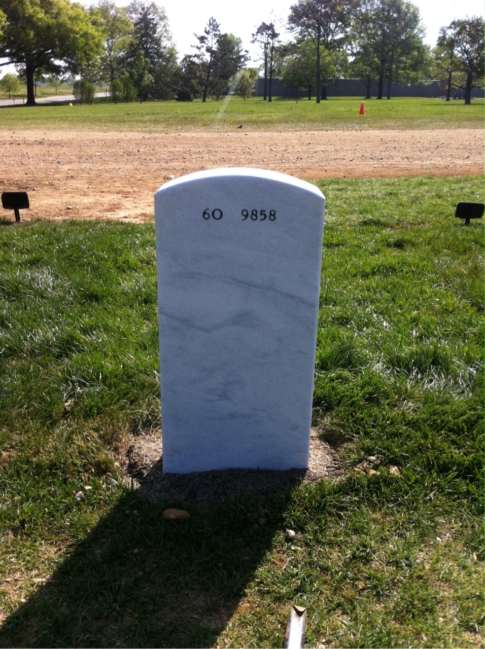 Back of headstone — Theodore Rushing