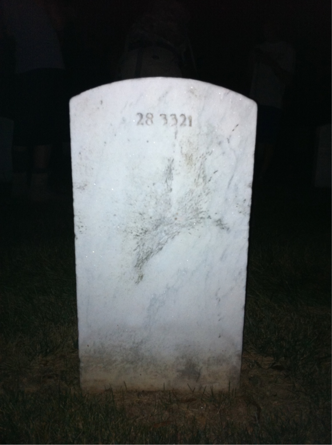 Back of headstone — Joseph Moffatt