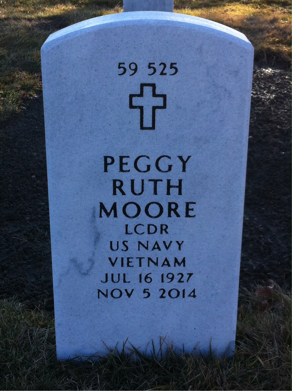 Back of headstone — Michael Moore
