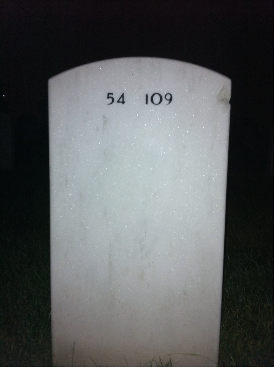 Back of headstone — John Lee