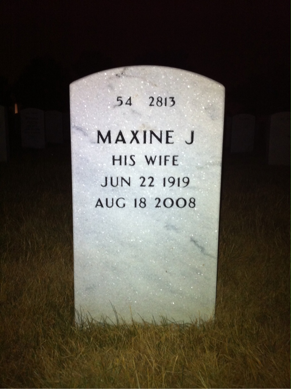 Back of headstone — Richard Gillette