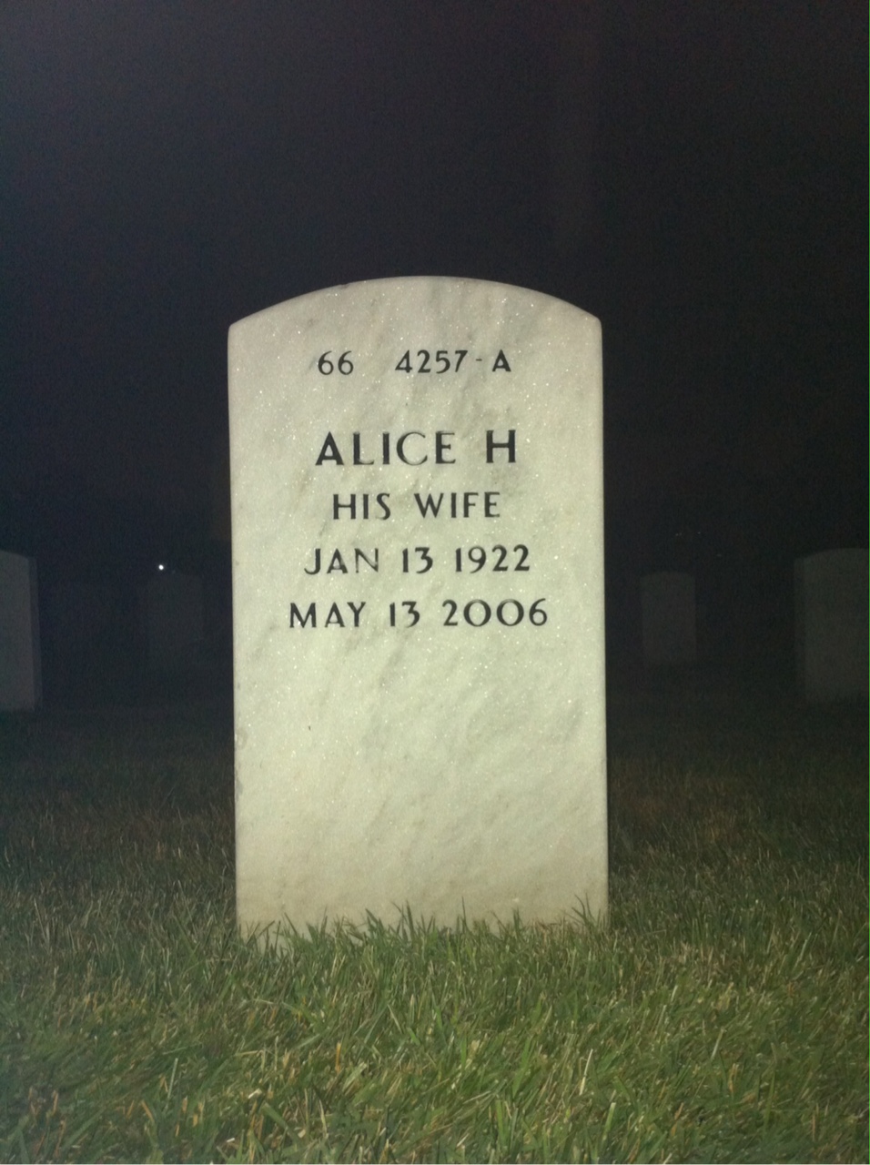 Back of headstone — John Hallahan