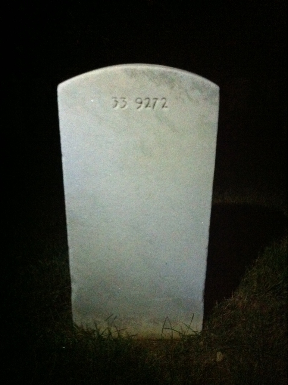 Back of headstone — Harry Mooney