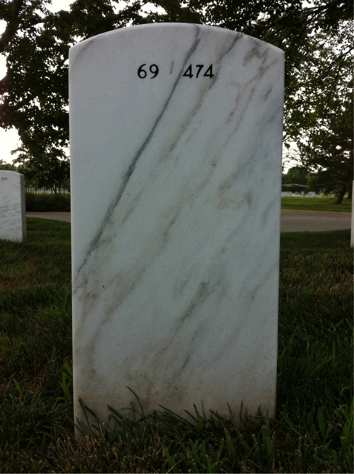 Back of headstone — Gonza White